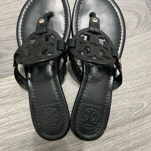 Tory Burch Black Leather Sandals
